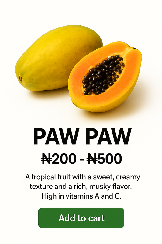 Picture for Fresh Pawpaw (Papaya) – Naturally Sweet & Nutritious